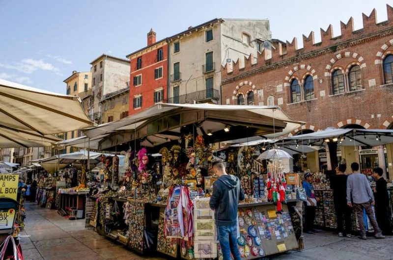An outdoor marketplace.
