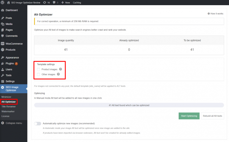Set up alt tags