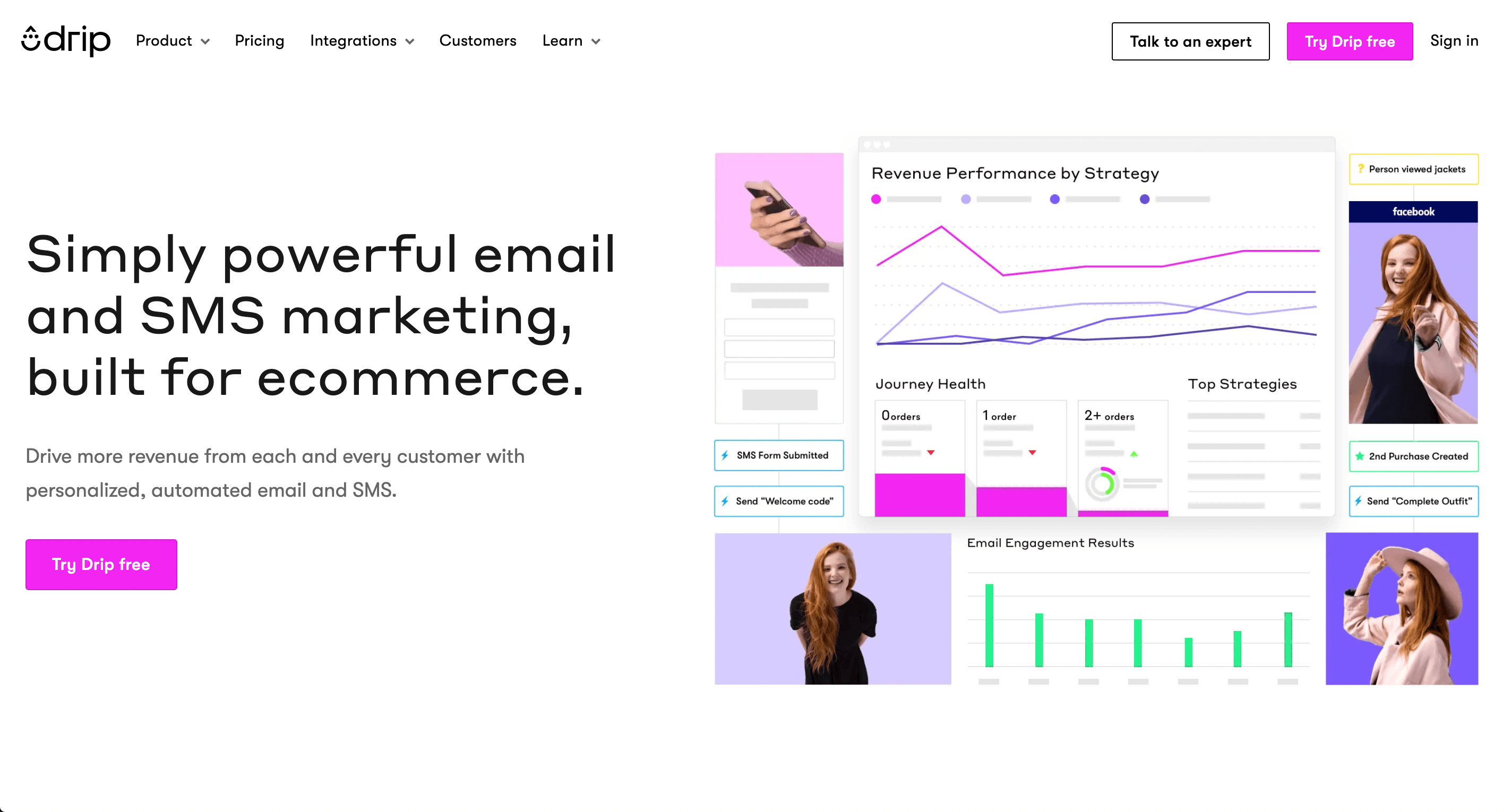 The Drip homepage