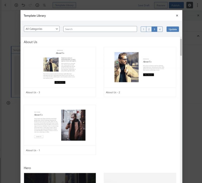 Getwid template library