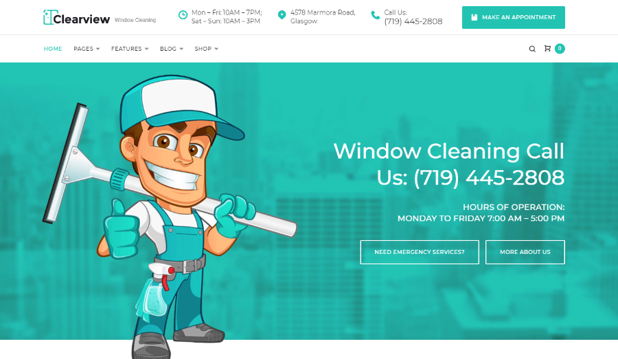 Clearview - Window Cleaning Services WordPress Theme
