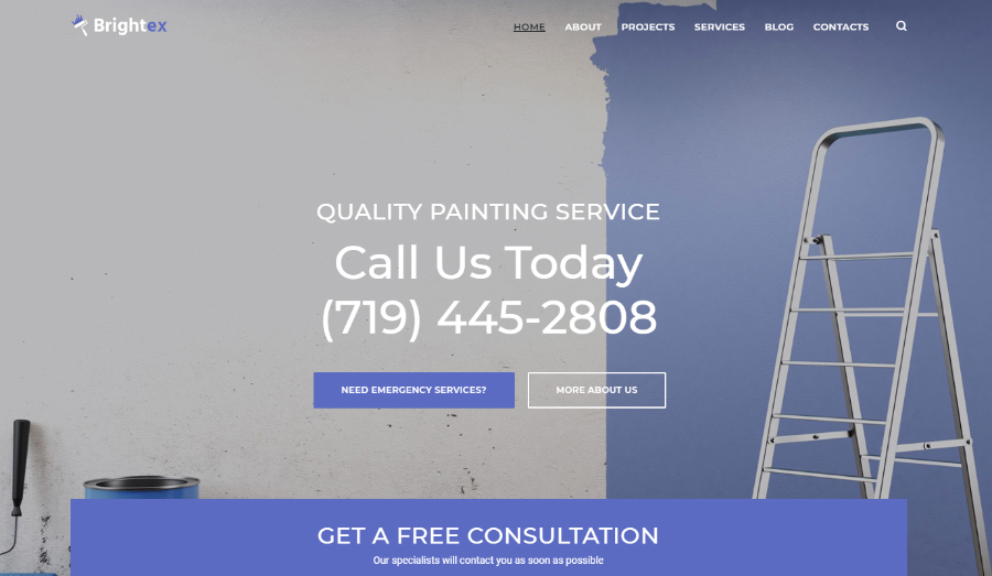 Brightex - Painting Services Multipurpose Classic Elementor WordPress Theme