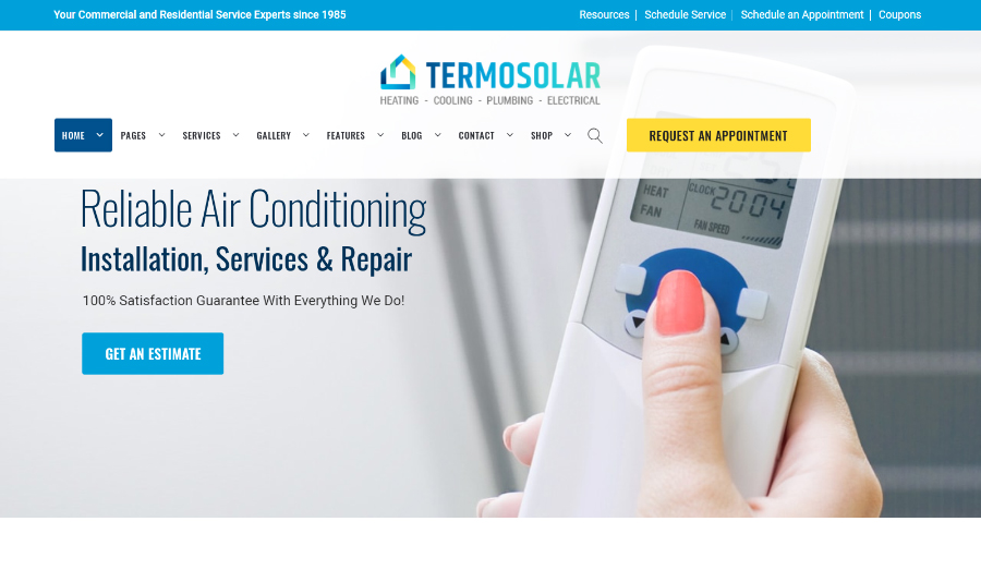 Termosolar - Maintenance Services WordPress Theme