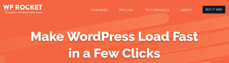 The WP Rocket WordPress plugin website.