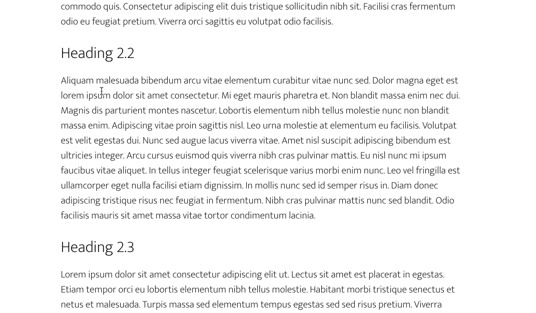 Easy Table of Contents