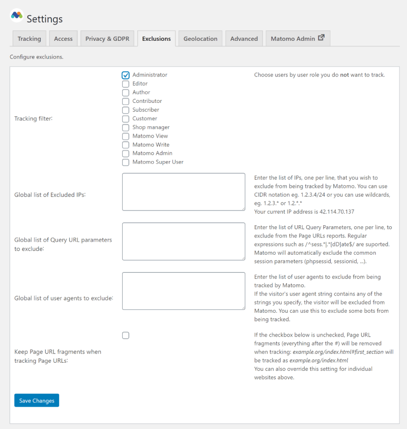 Exclude users