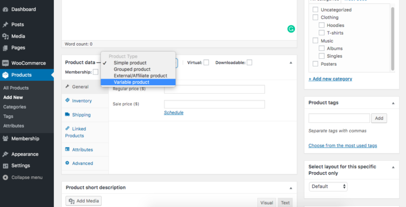 variable product