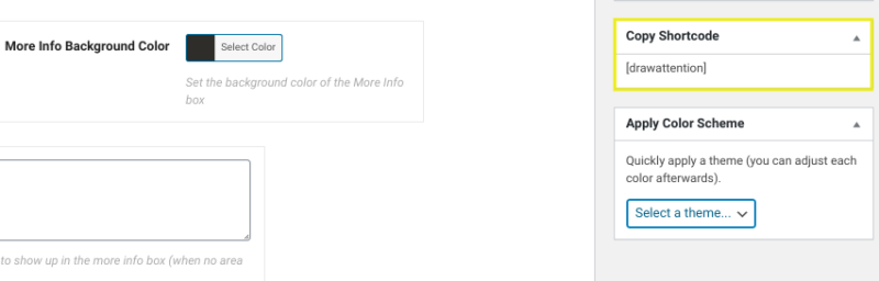 The shortcode for the Draw Attention WordPress plugin.