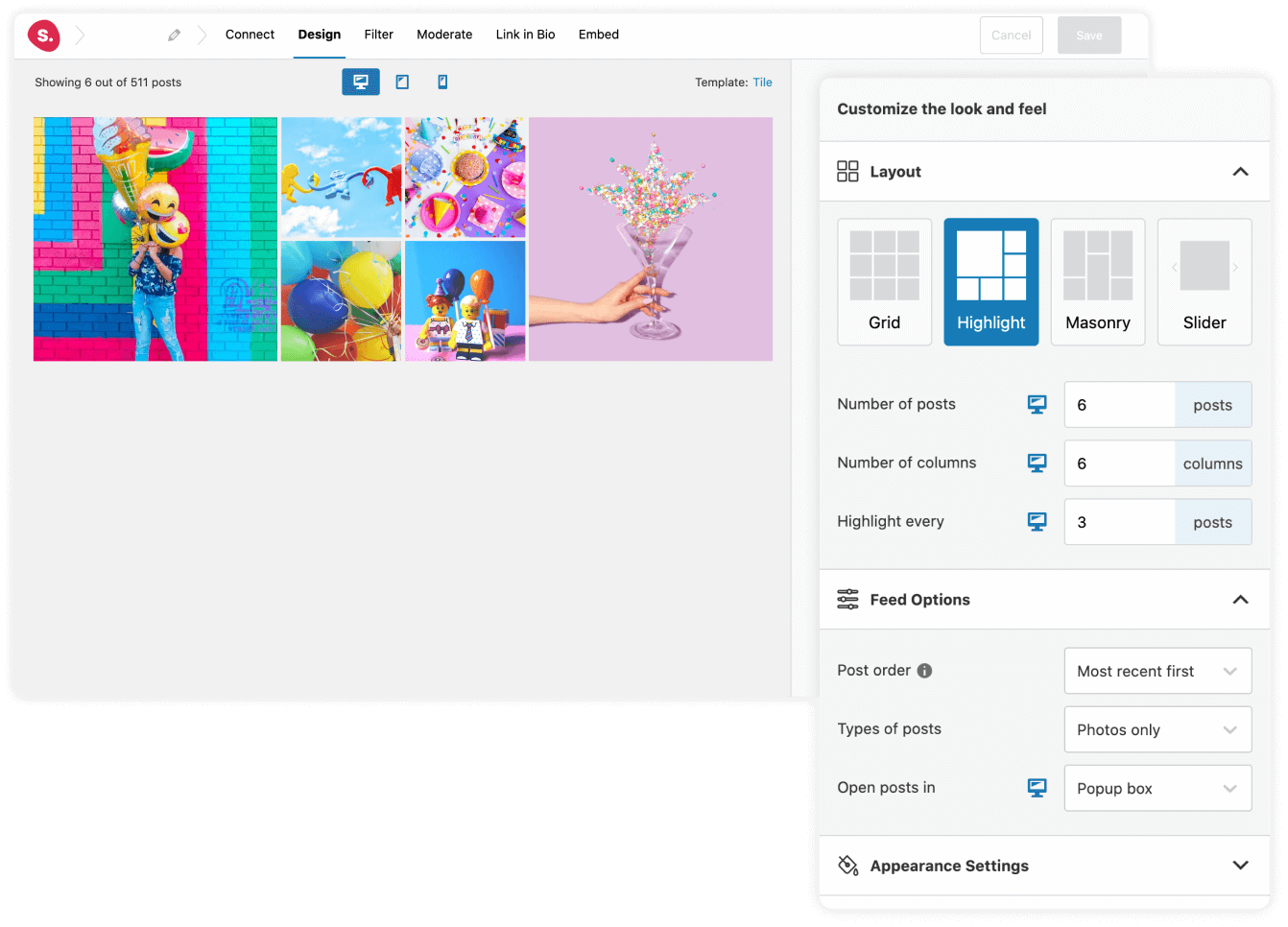 Spotlight responsive Instagram feeds.