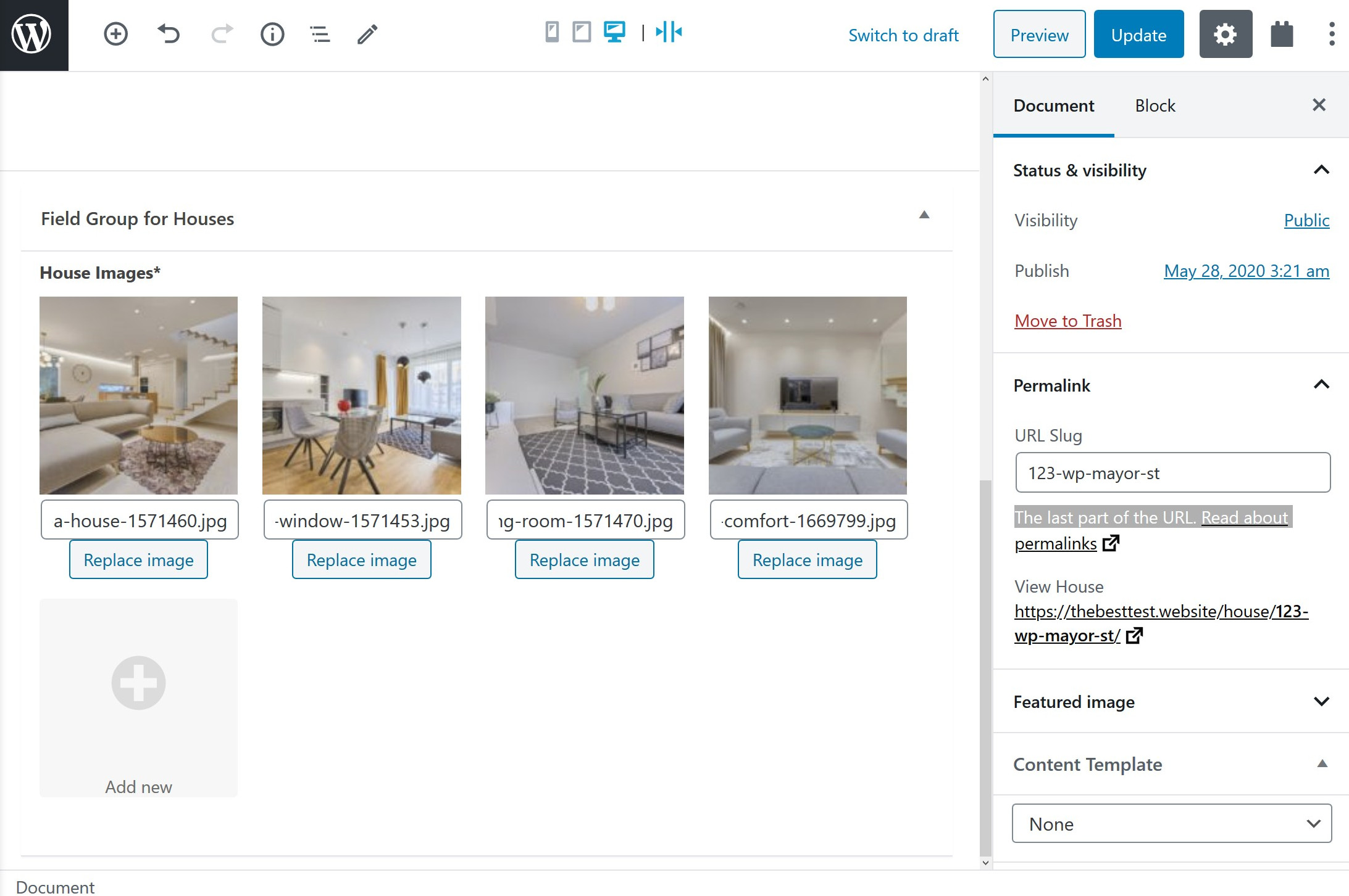 Custom field example