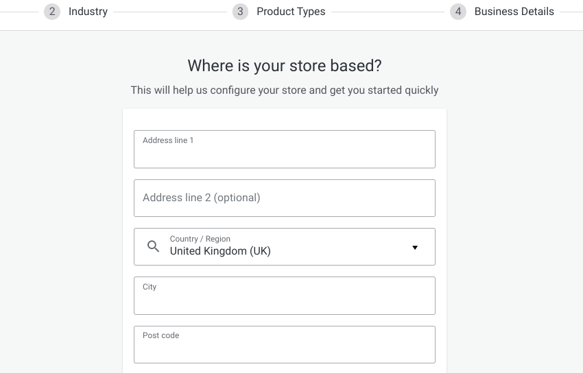 The WooCommerce plugin setup wizard.