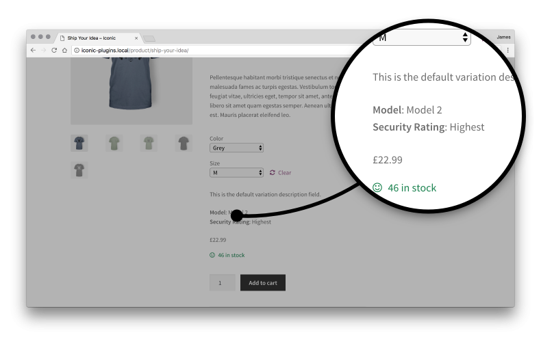 complex variations WooCommerce