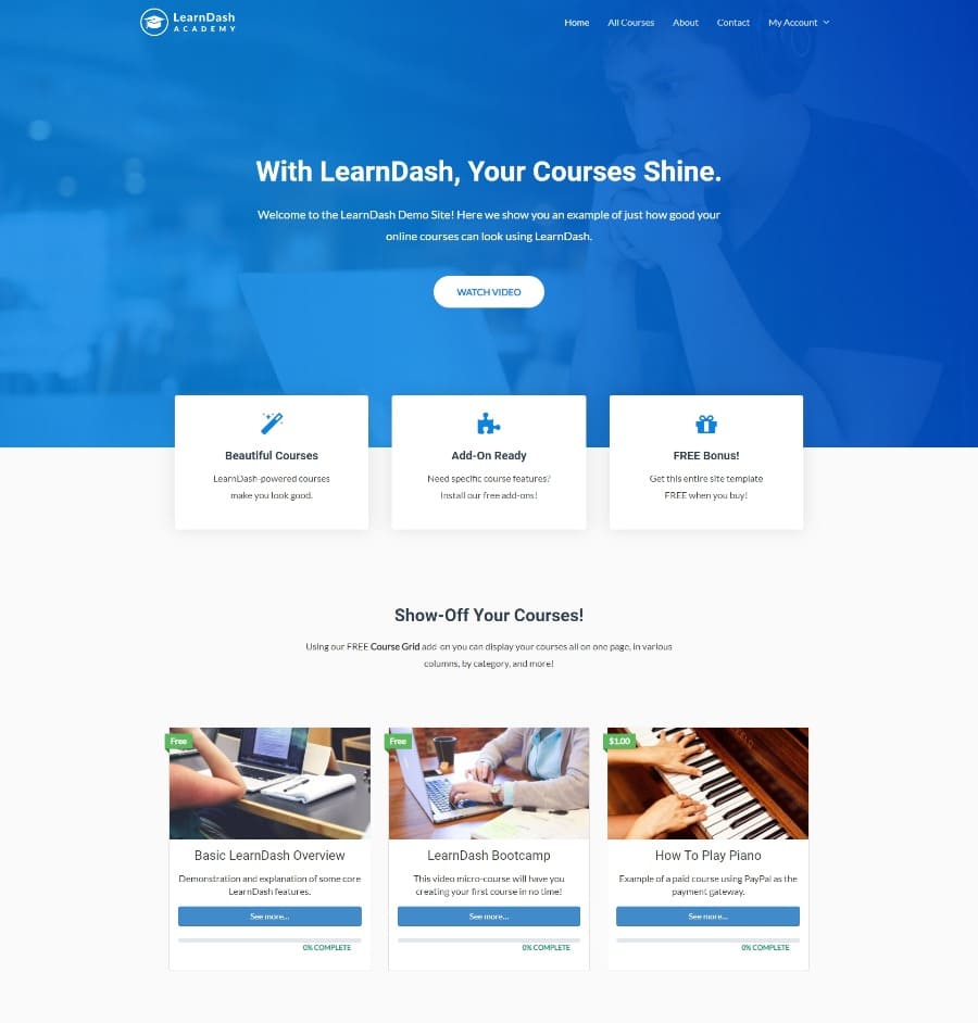 LearnDash Academy Template
