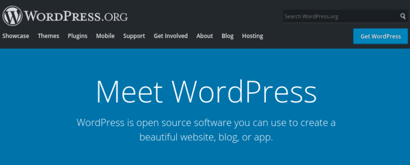 The WordPress.org website.