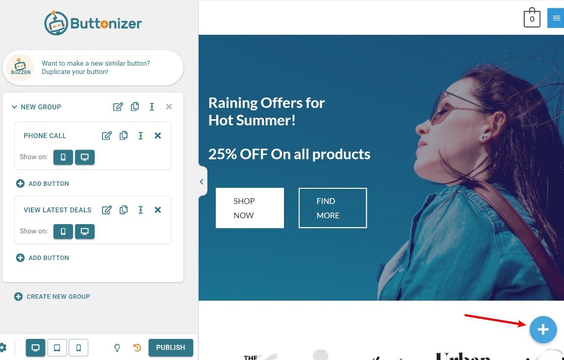 Buttonizer button group