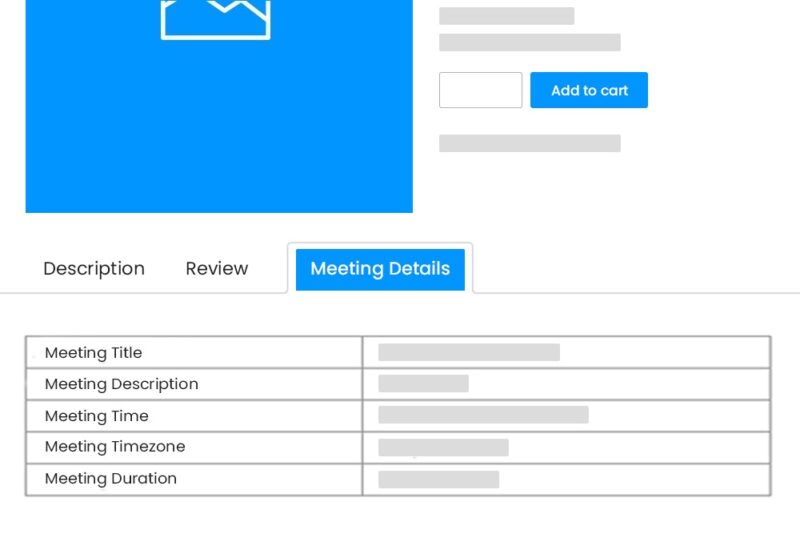 The Zoom meeting information page from the WP Event Manager Zoom plugin. 