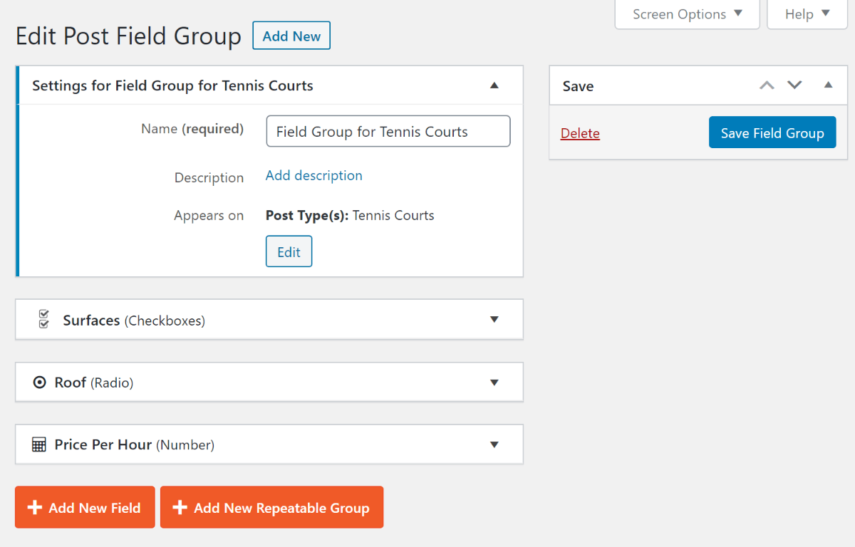Custom fields examples