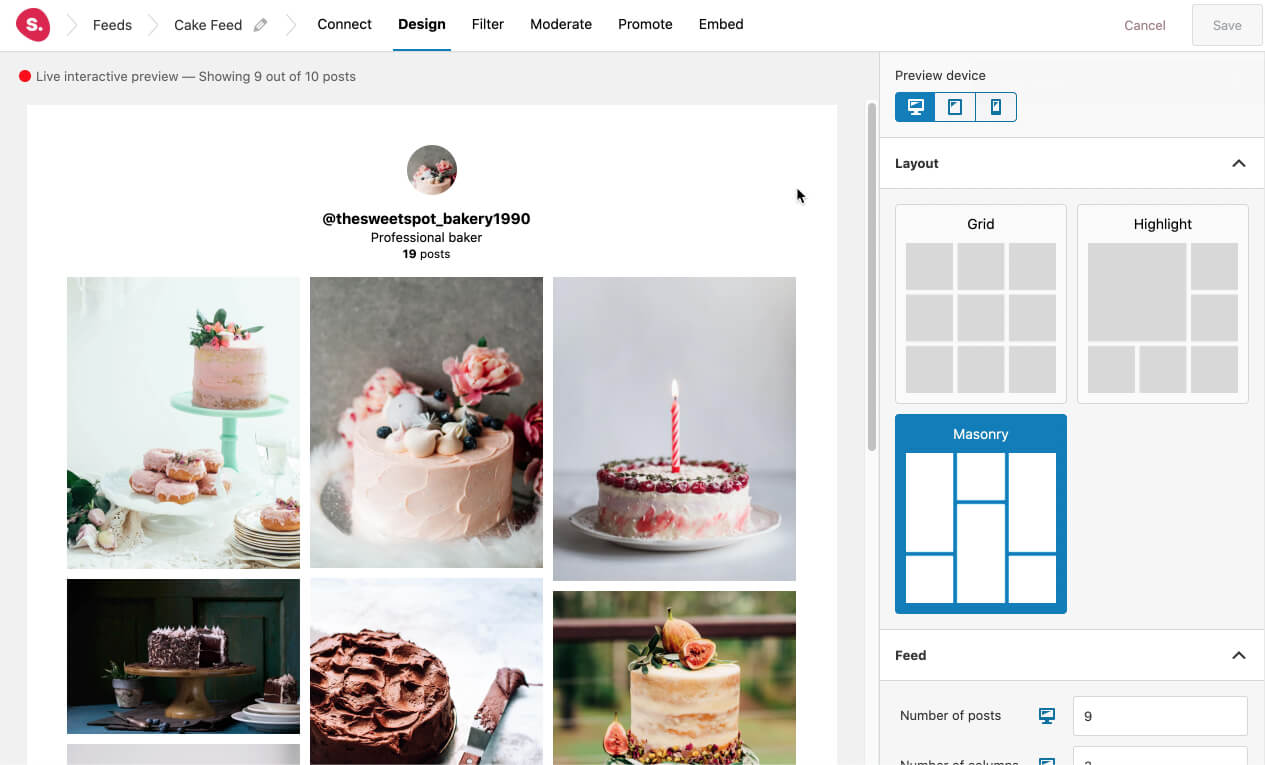 Design your feed