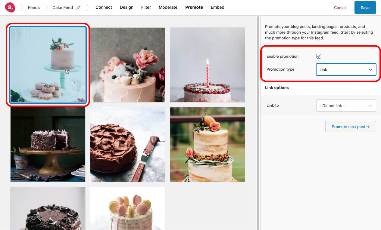 Link Instagram posts to posts, pages and products