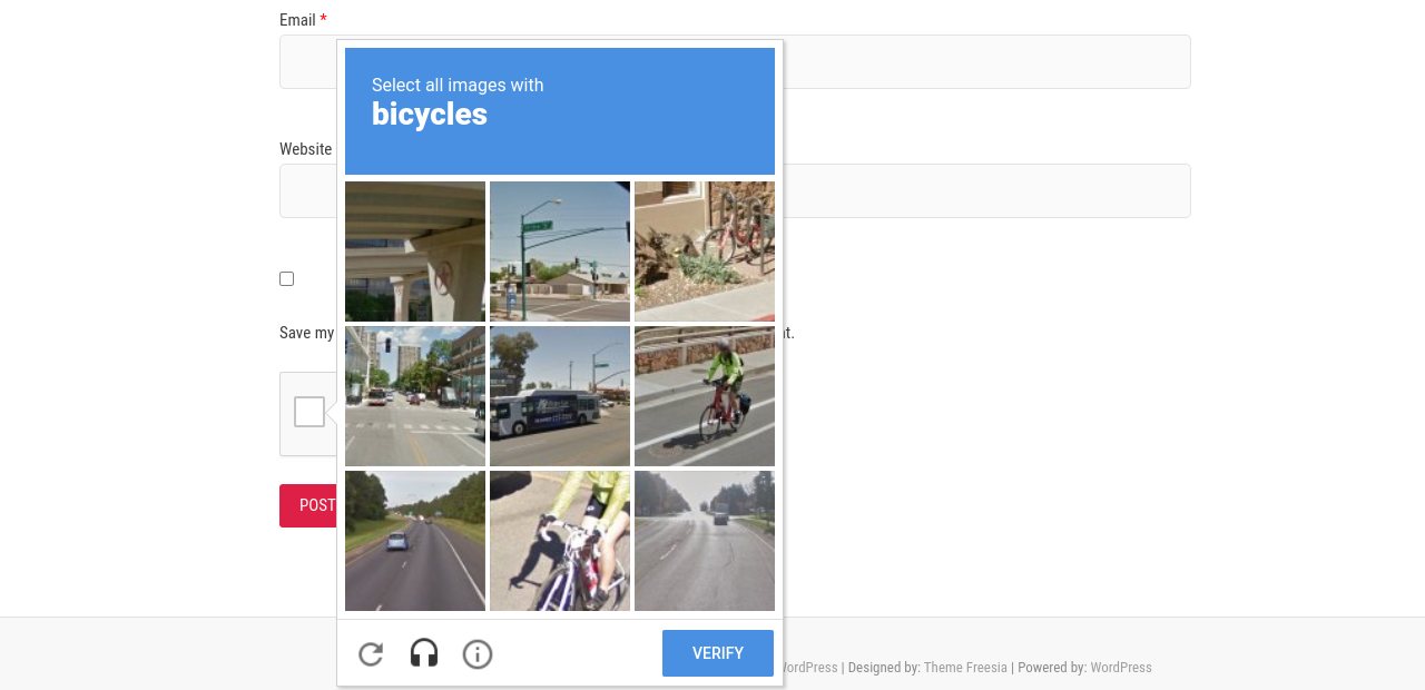 An example of a CAPTCHA on a WordPress form.