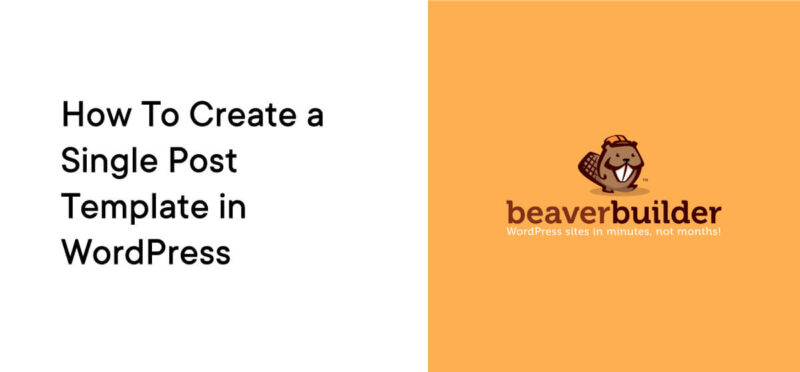 Create Single Post Template in WordPress