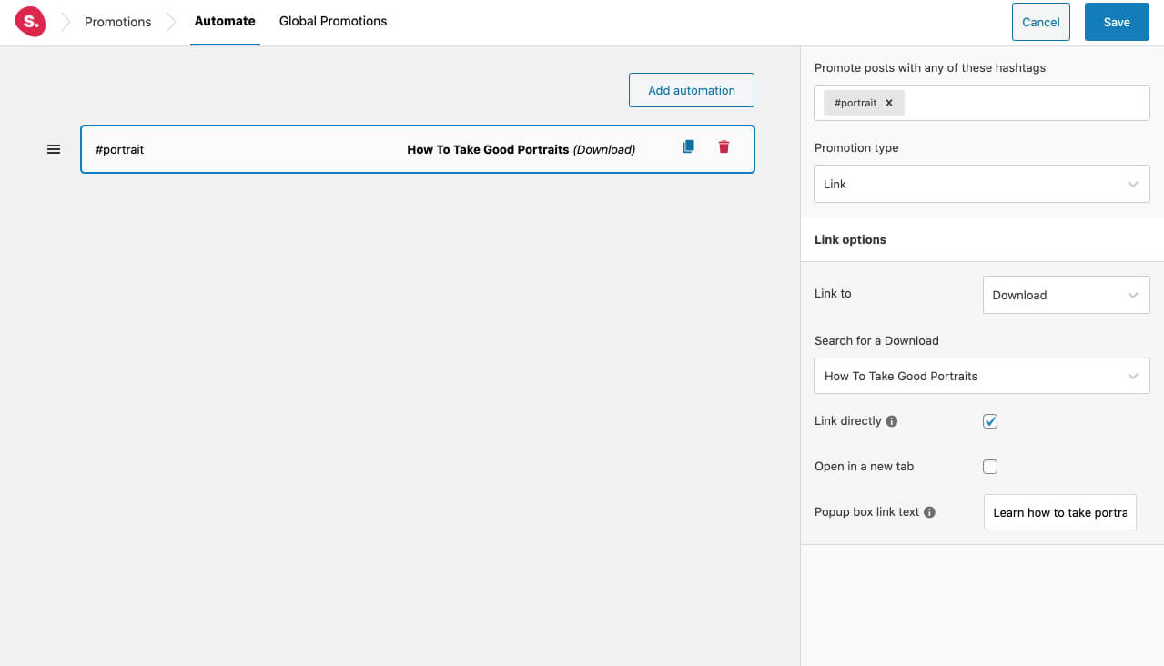 Hashtag automation