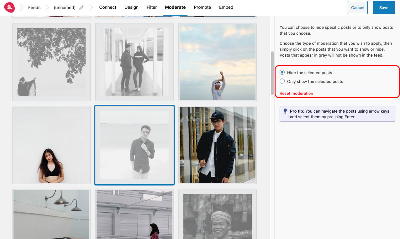 Moderate your Instagram feed