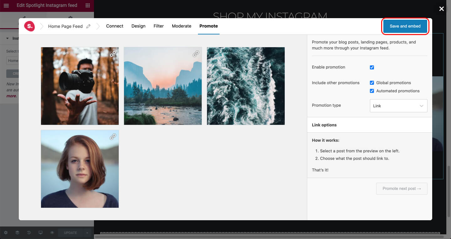 Save and embed

