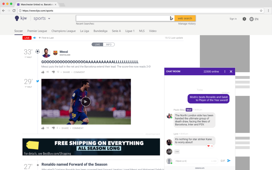 Example of liveblogging with Arena
