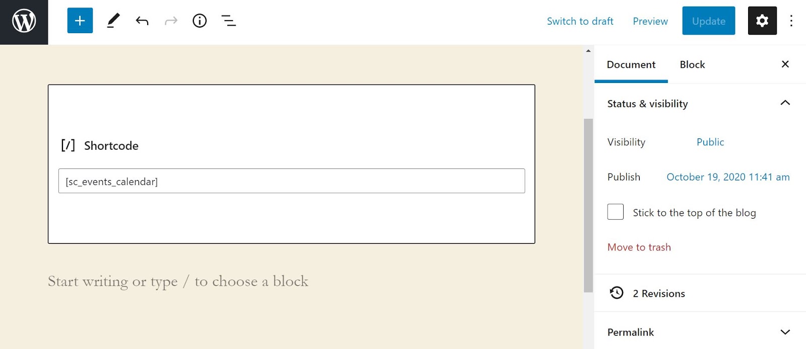 shortcode