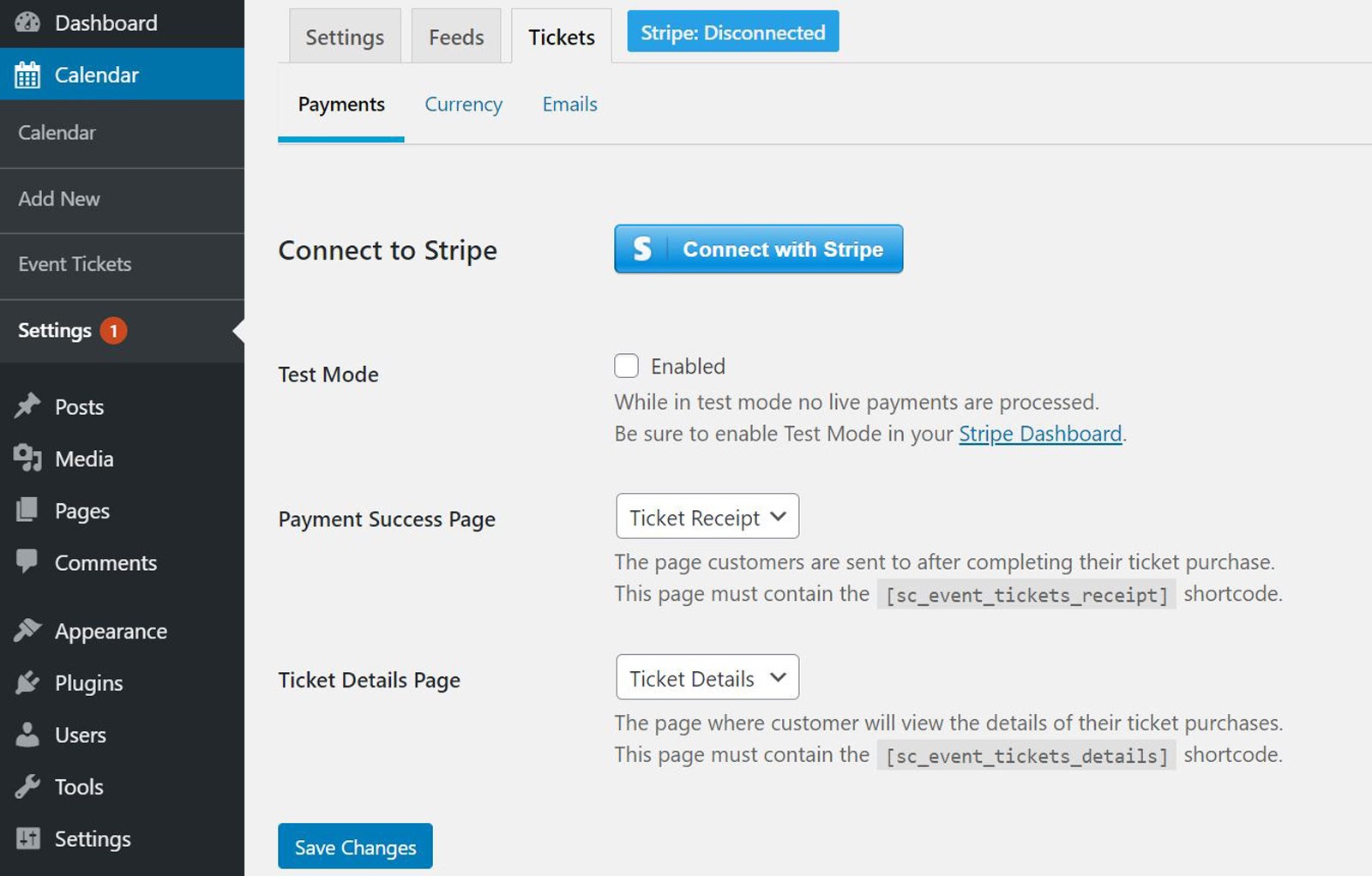 tickets payment