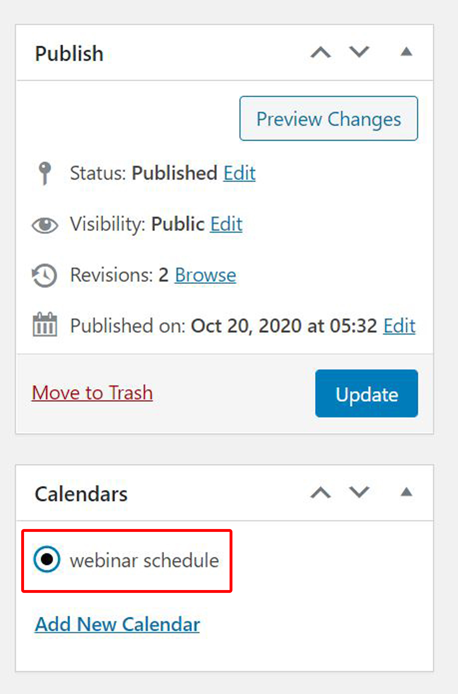 event calendars