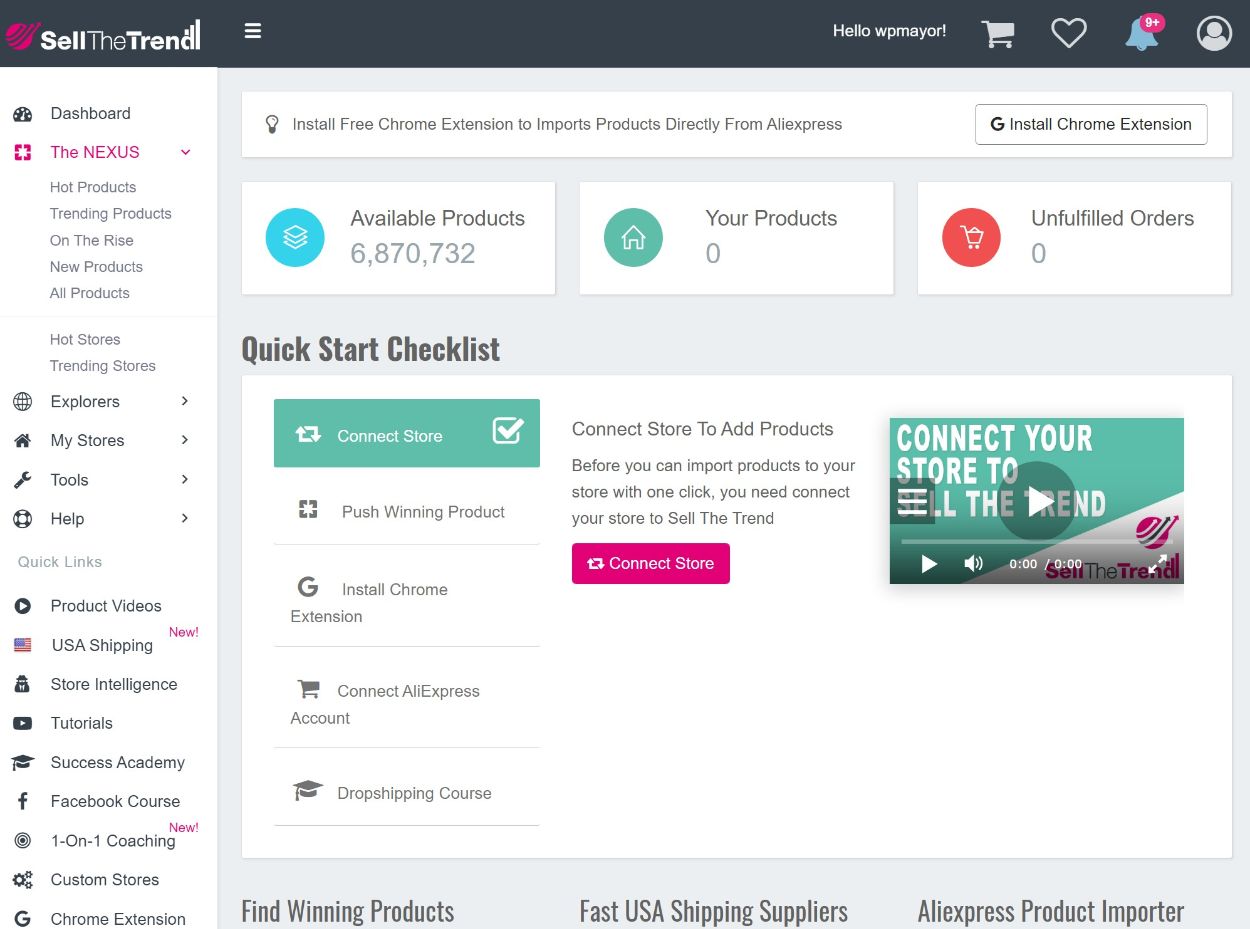 Sell The Trend dashboard