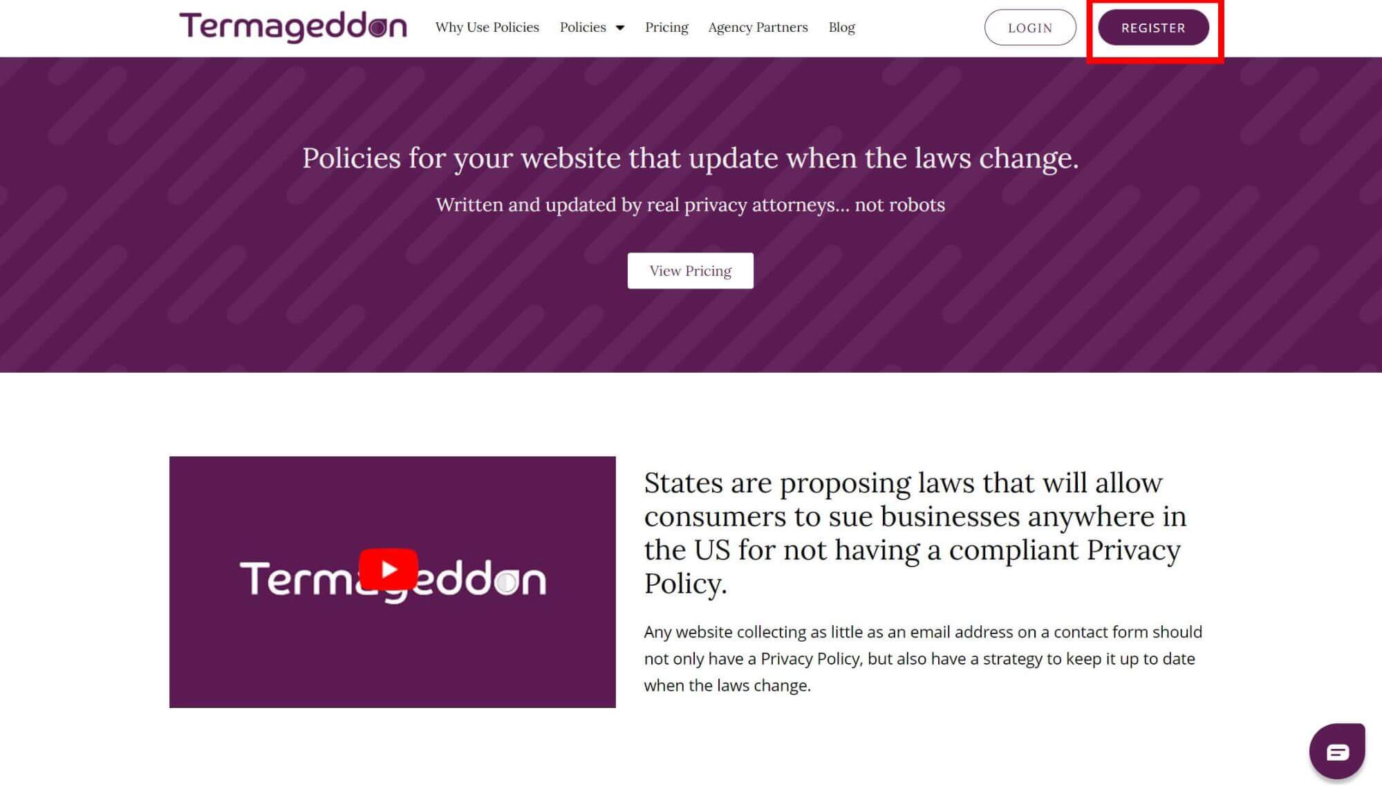 The Termageddon home page.