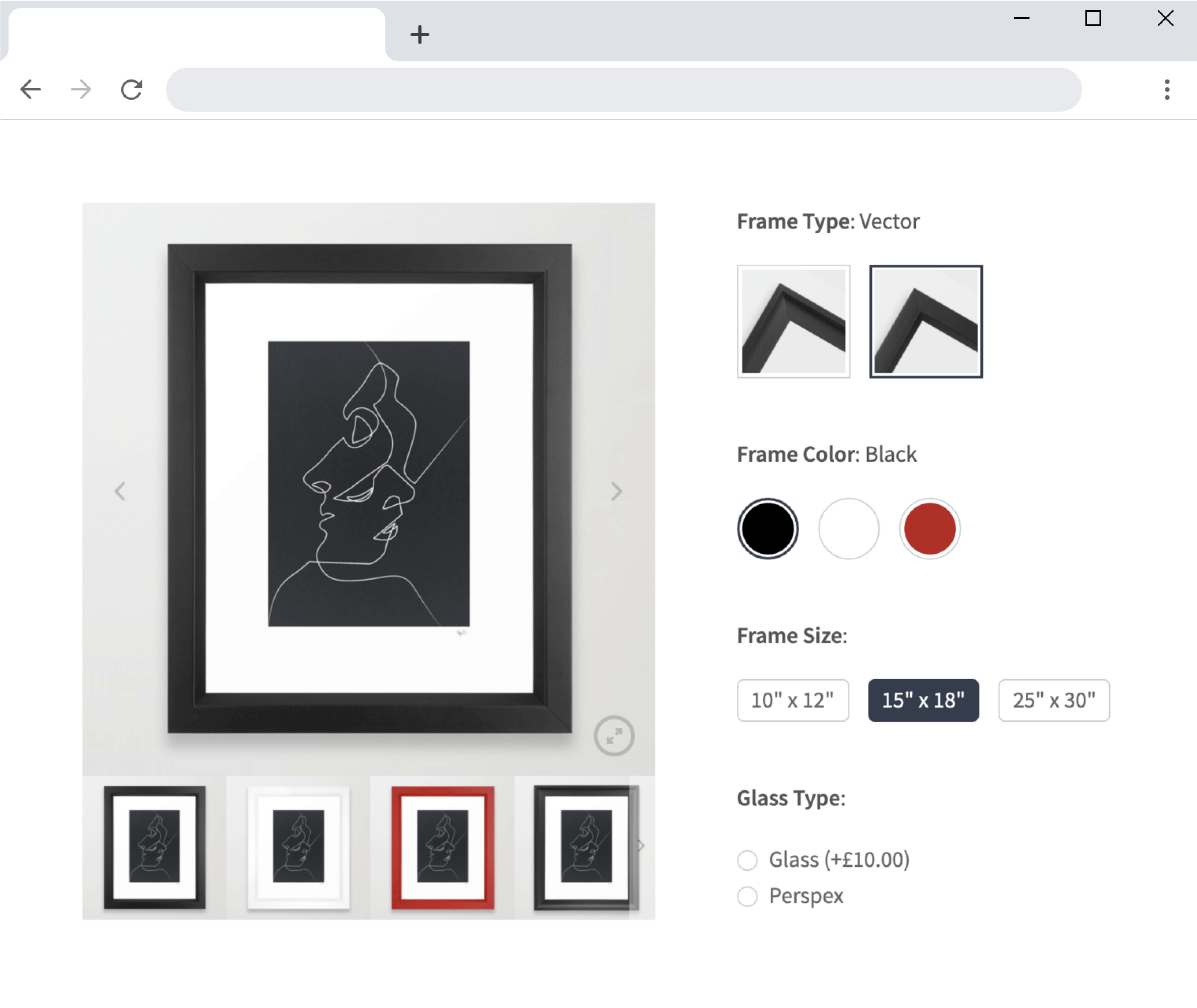 WooCommerce image and color swatches