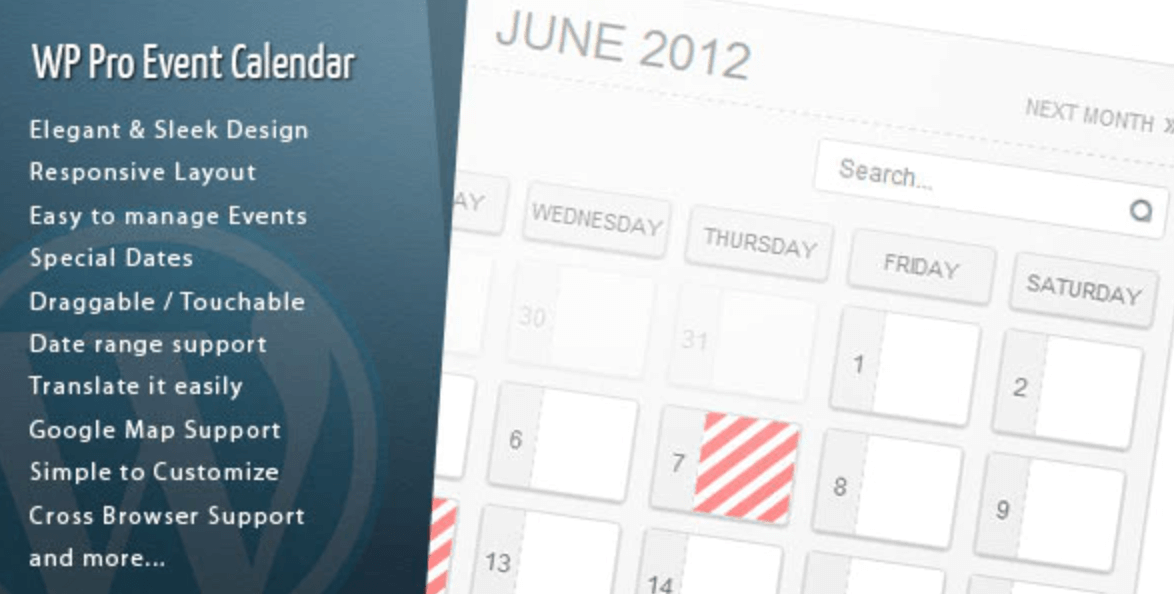 WordPress Pro Event Calendar