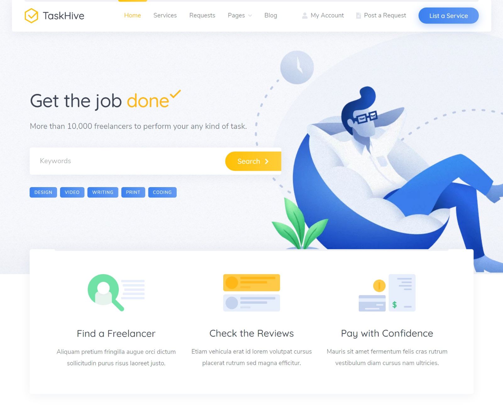 TaskHive homepage