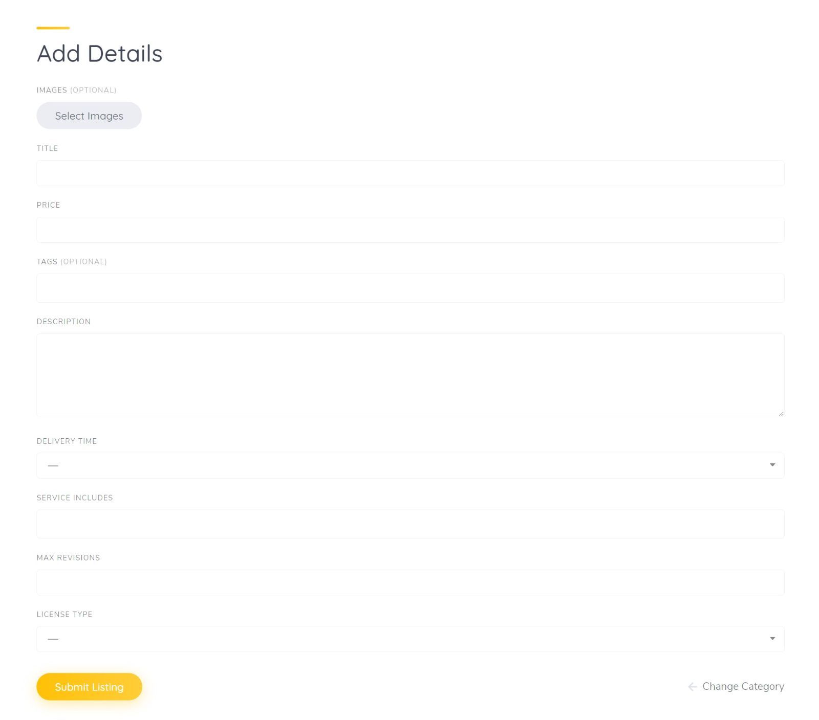 TaskHive front-end form