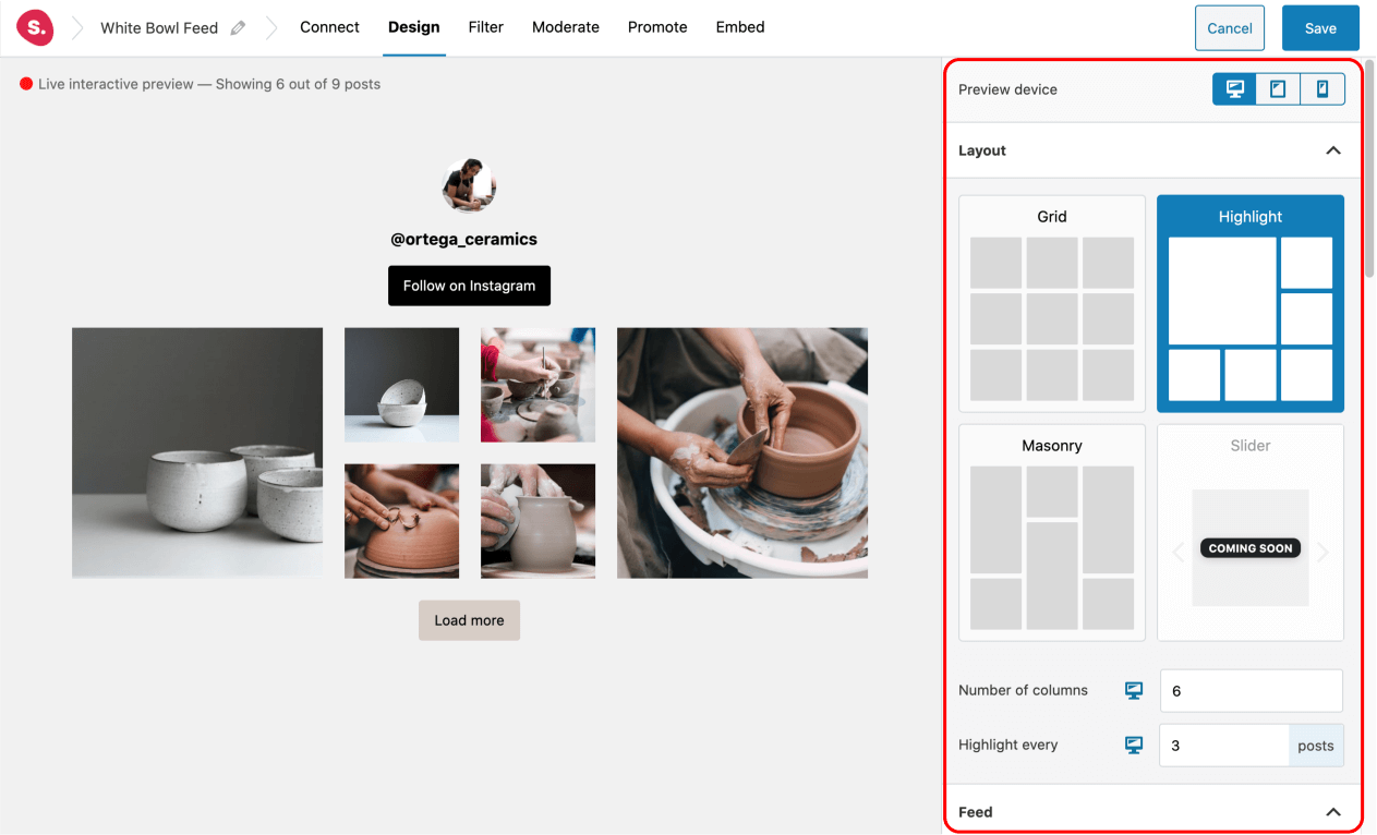 Design your feed