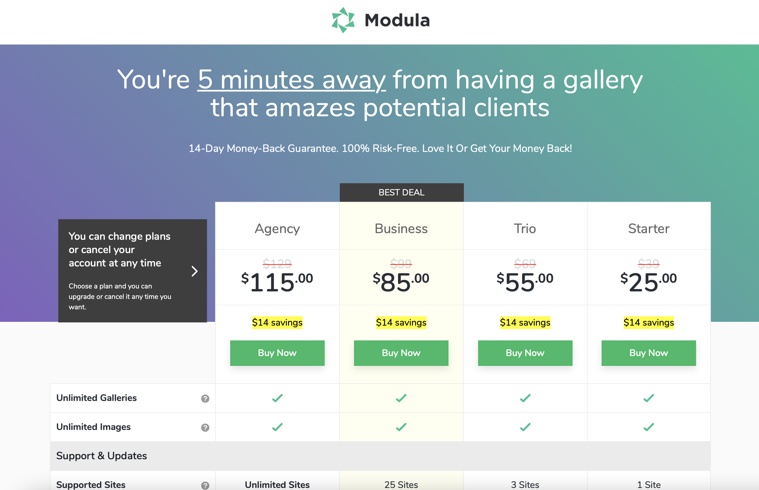 Modula pricing