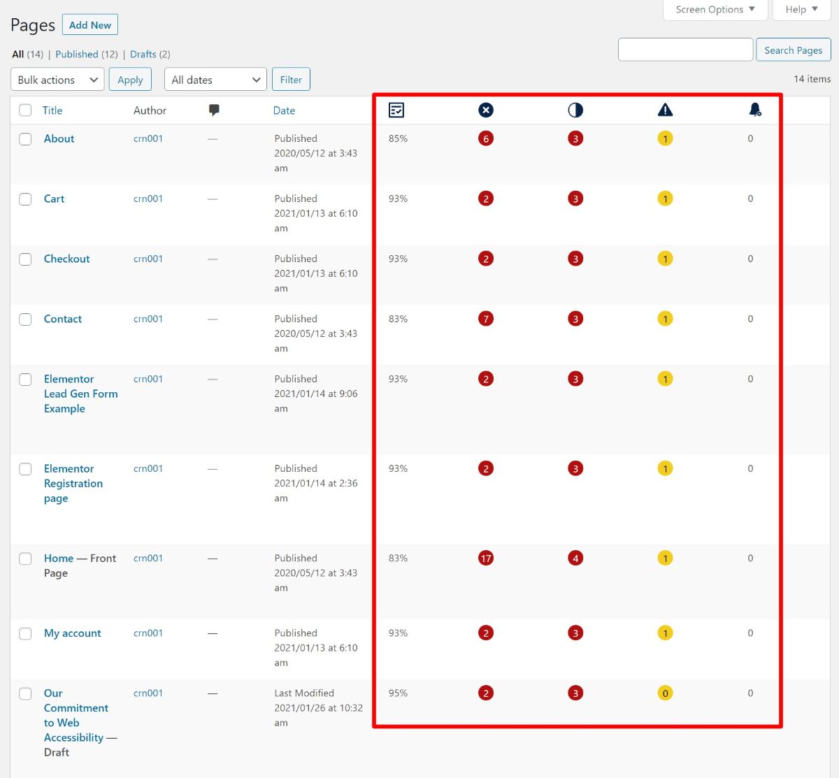 Quick details in post list