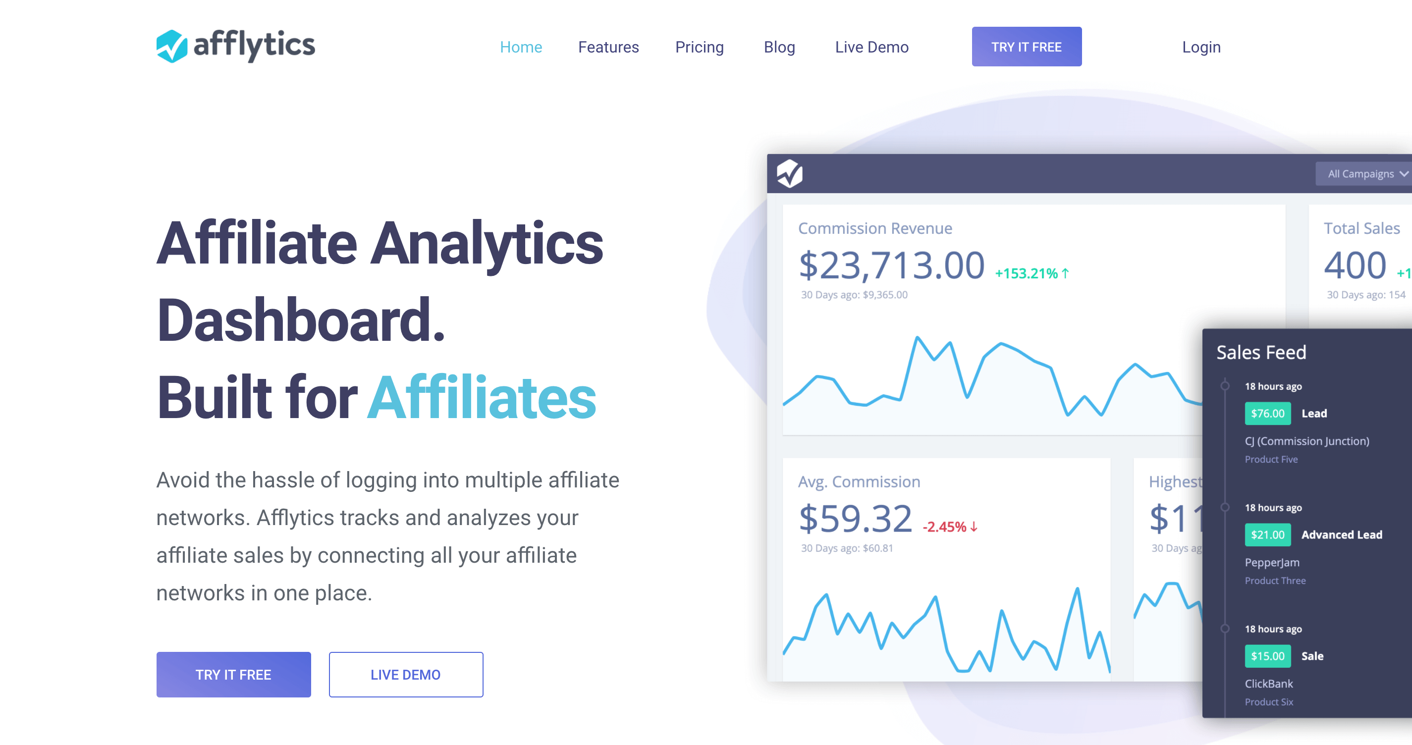 Afflytics - Affiliate analytics dashboard