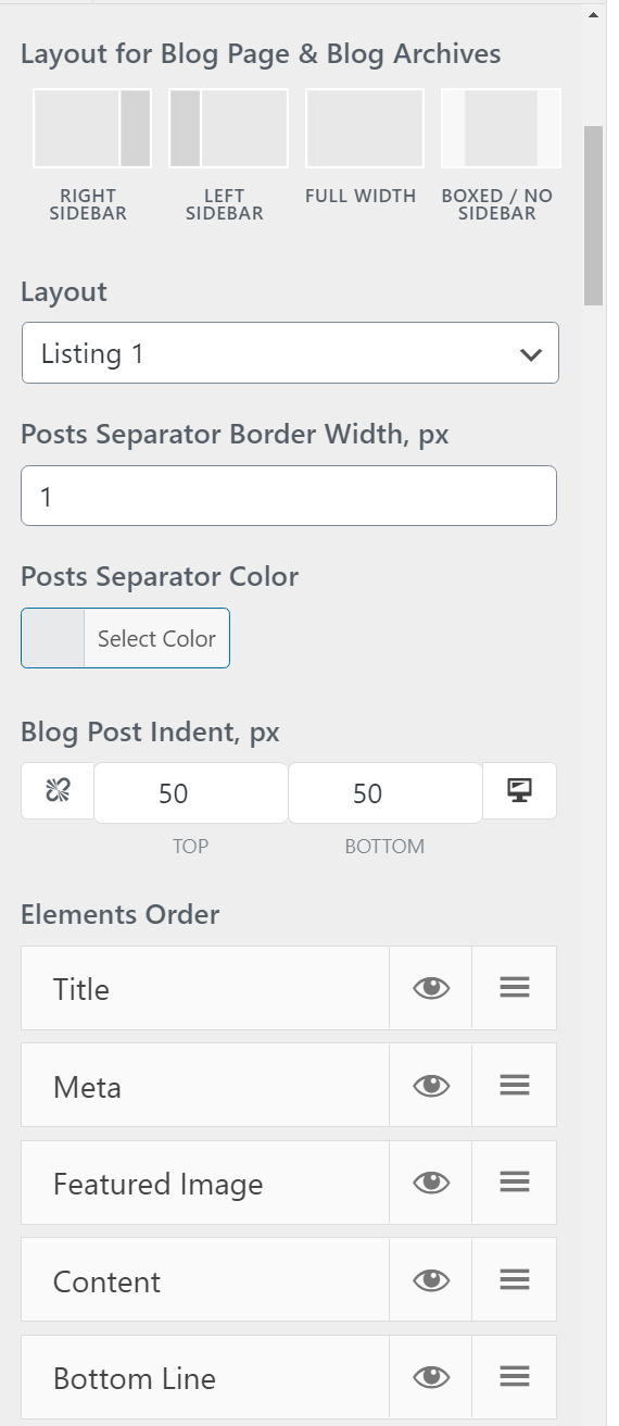 Blog page