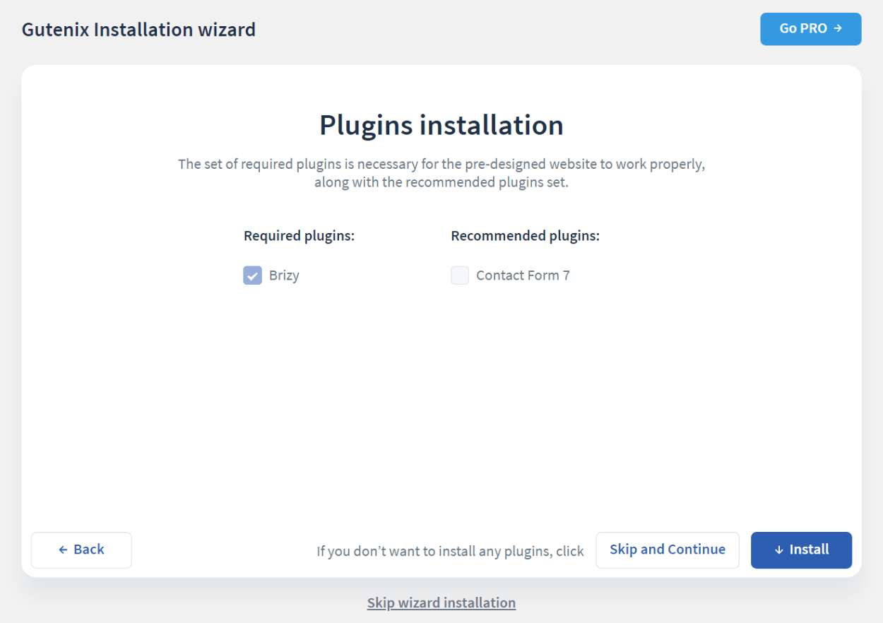 Install plugins