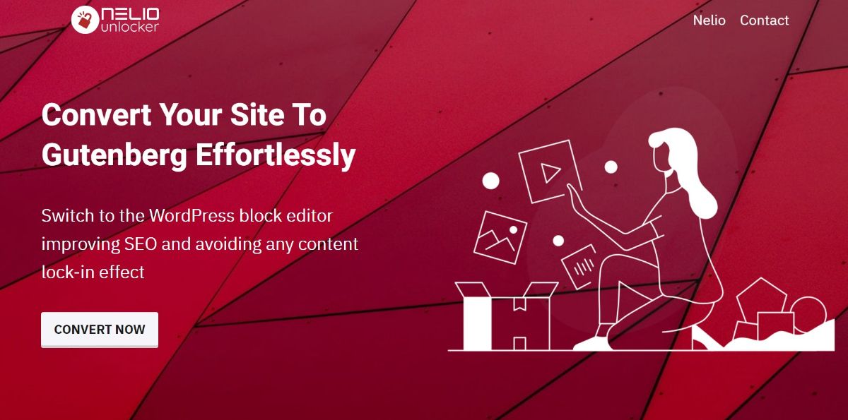 Nelio Unlocker, a tool to clone any website into WordPress blocks.