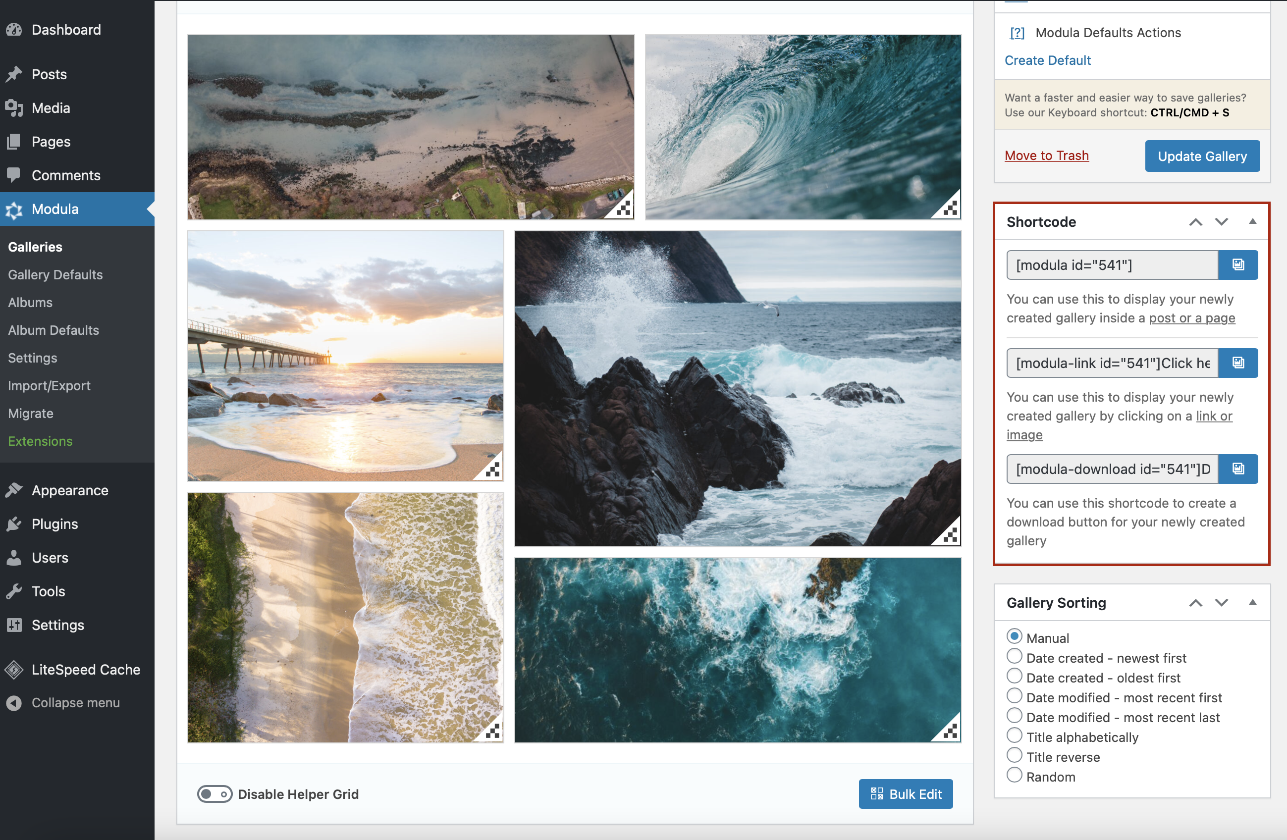 copy and paste your gallery