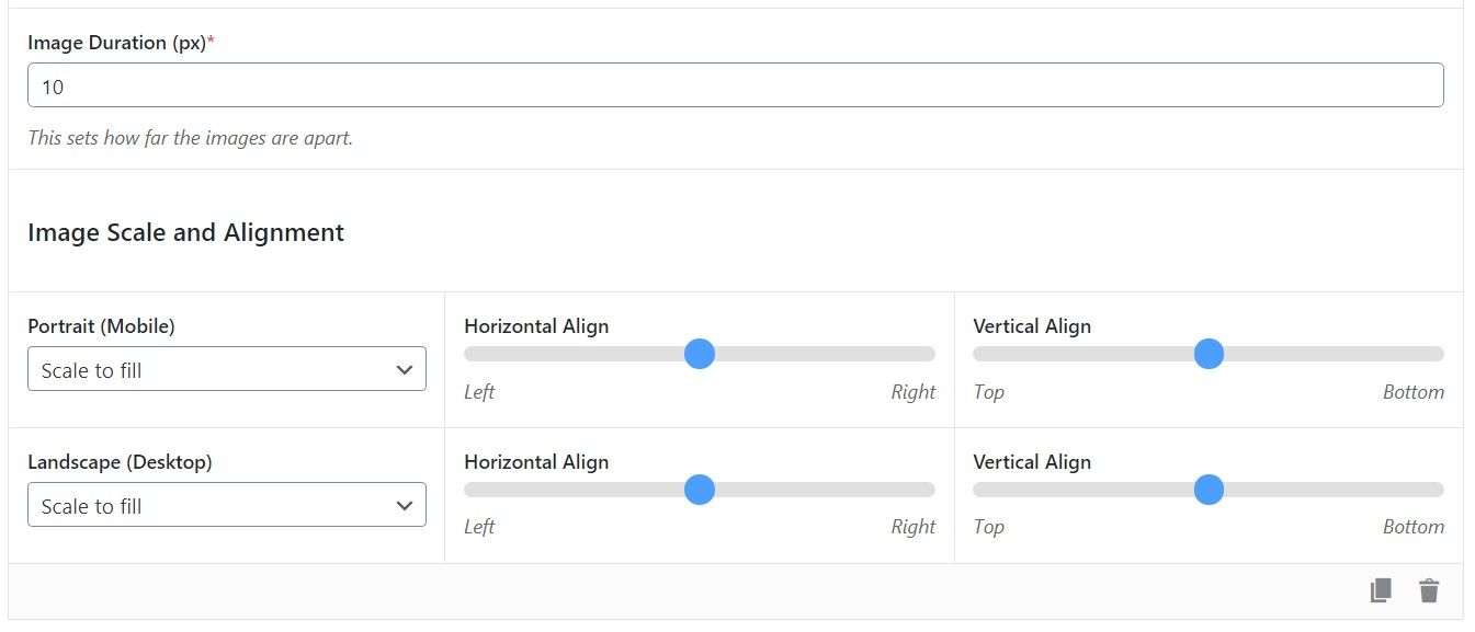 Other page settings