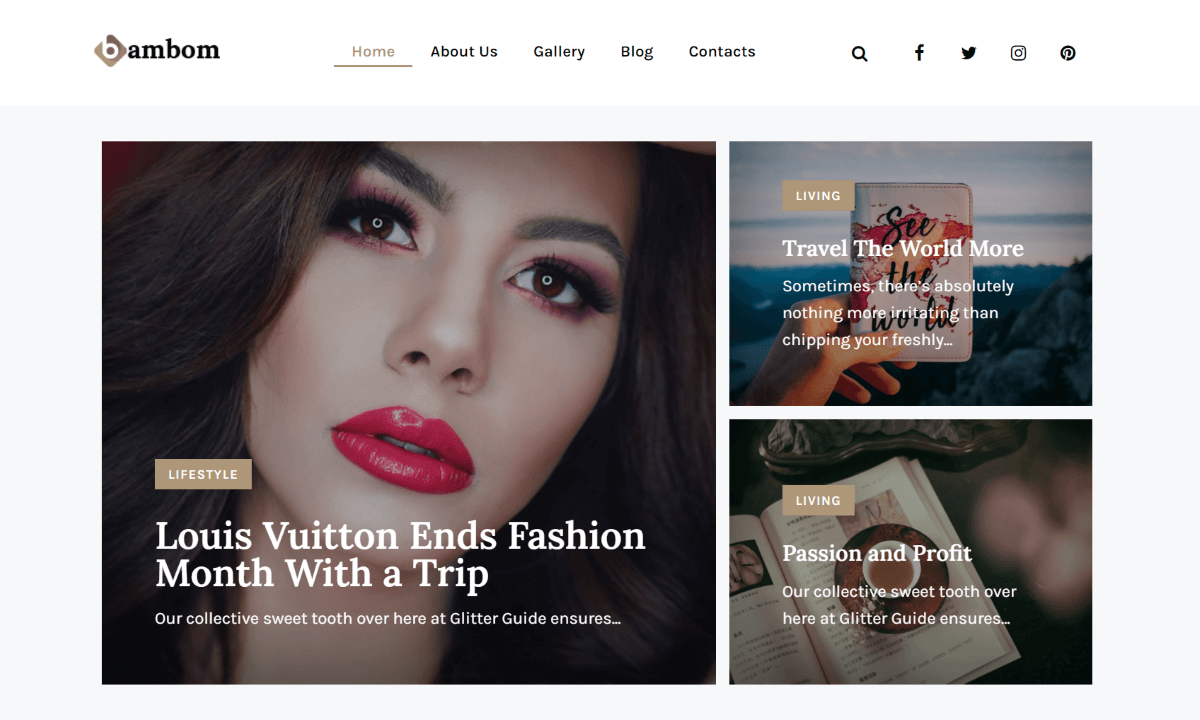BamBom - Lifestyle Blog Multipurpose Minimal Elementor WordPress Theme