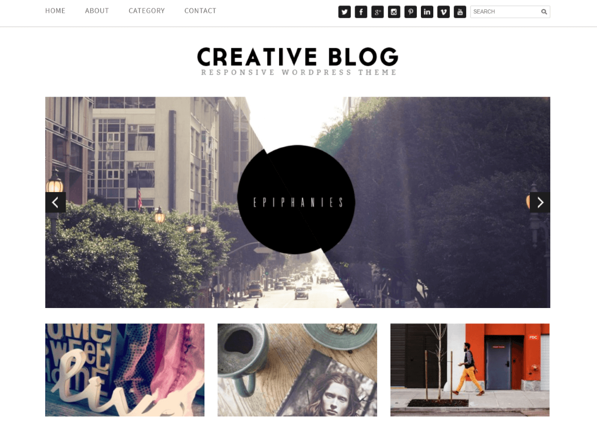 Creative Blog - Blog WordPress Themes