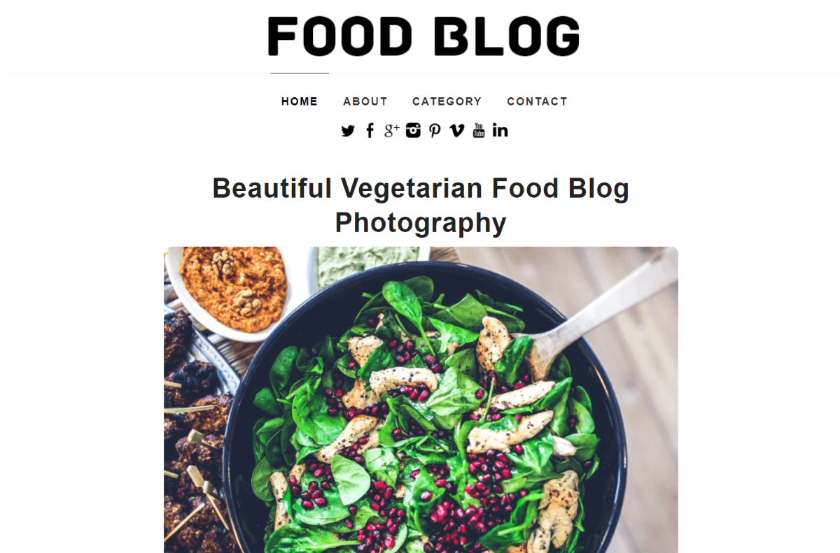 Food Blog - Food Blog WordPress Theme